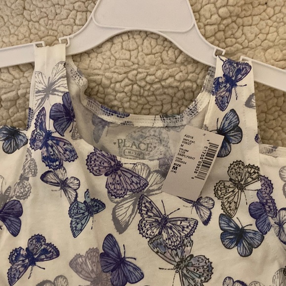 The Childrens place new girls dress butterfly pattern size M 7/8